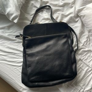 Italian leather convertible backpack and tote bag